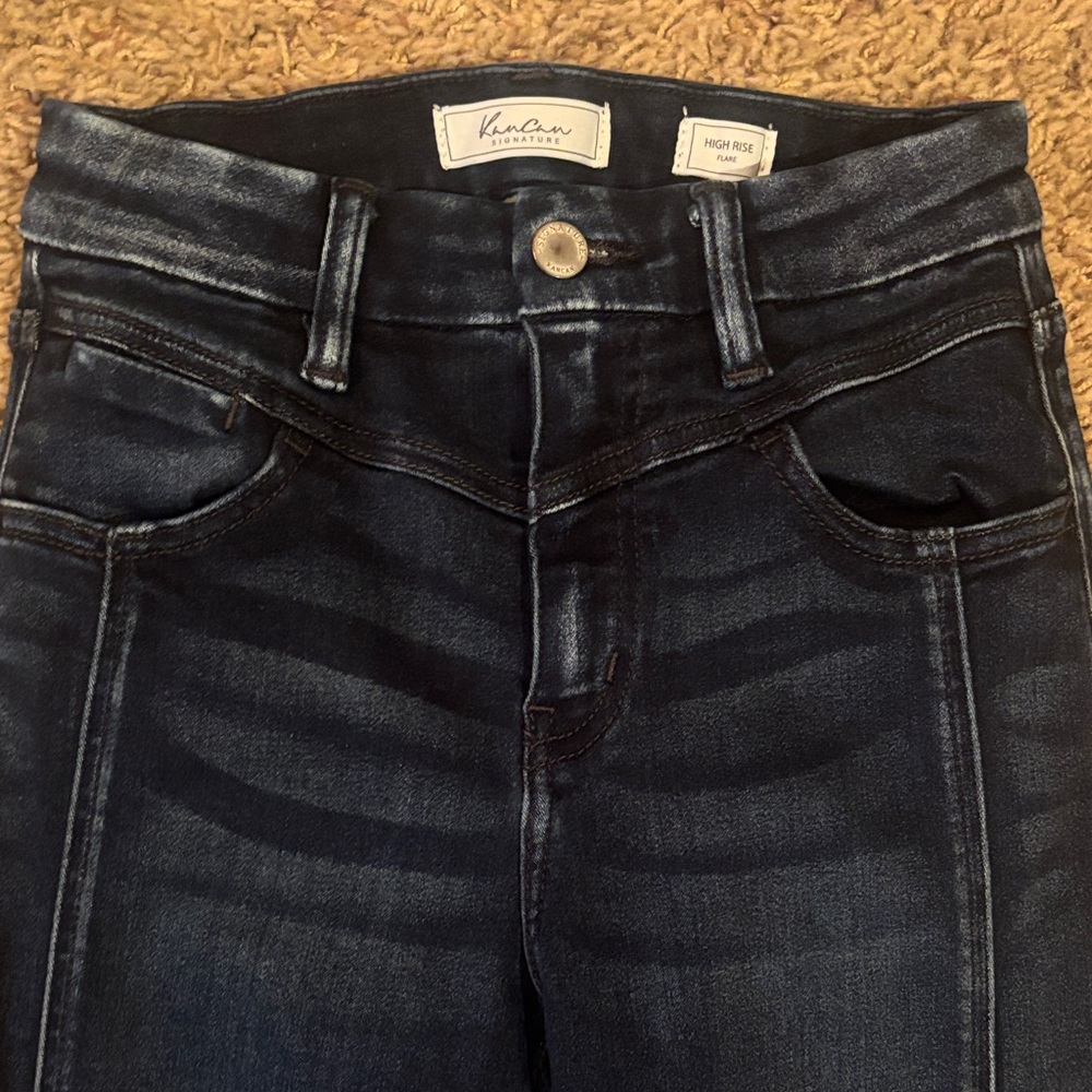 Womens KanCan Signature High Rise Flare Dark Wash Jeans size 23. - Picture 3 of 8